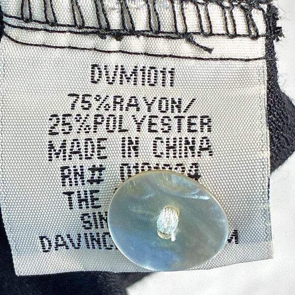 Da Vinci California Charlie Sheen Bowling Shirt Men L Black White Rockabilly 50s - Picture 9 of 9